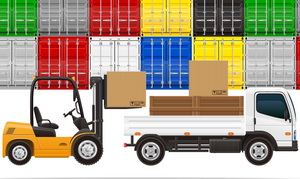 物流运输 货车 集装箱 上门提货 专人跟踪 准点提货 干线运输 打包贴唛 信息跟踪 仓库绿色通道